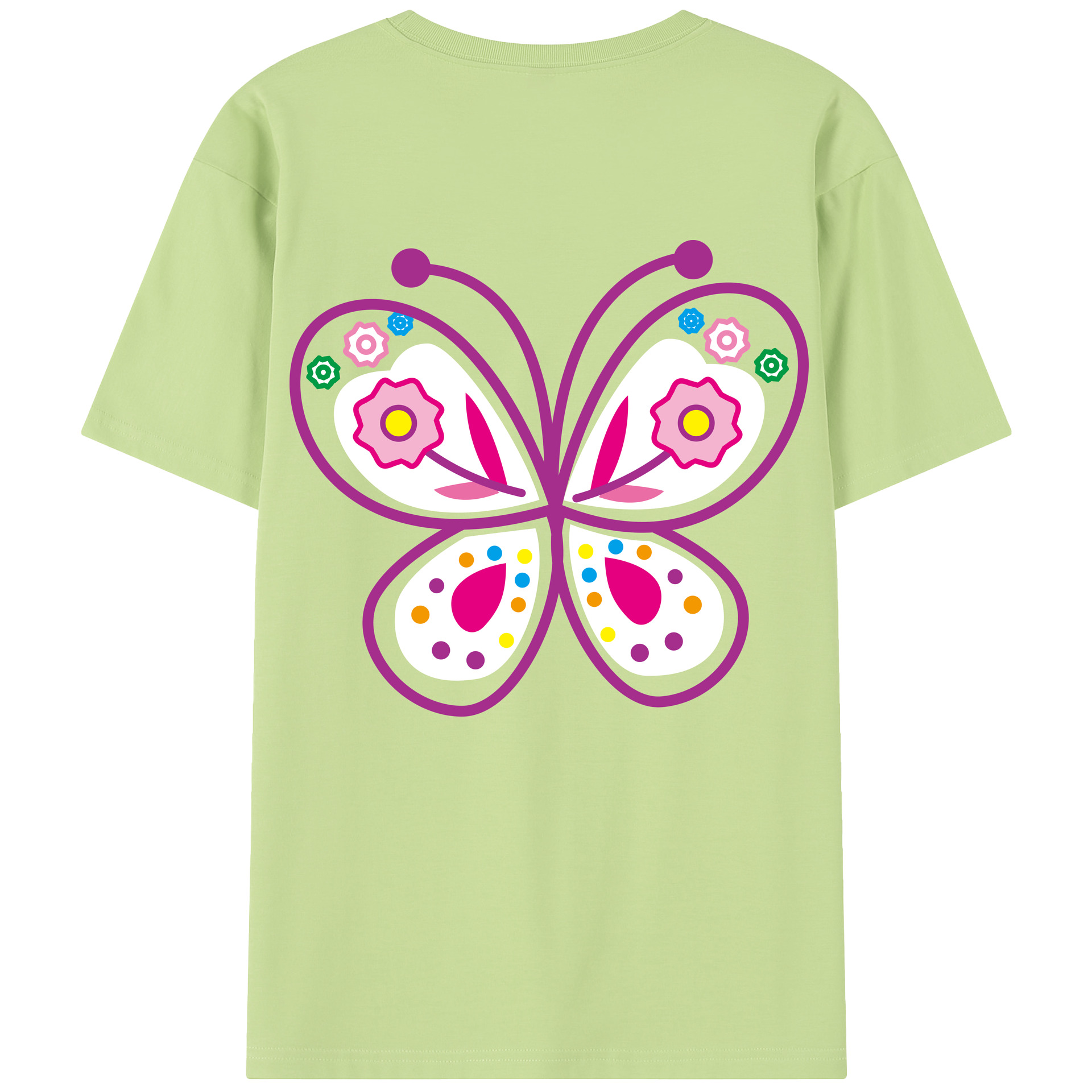 （画像用） Hello Kitty ハローキティ 綿100％半袖Tシャツ（背面プリント）